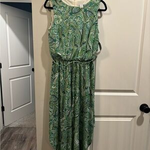 London Times Green Paisley Dress/ pantsuit